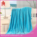 Heavy throw Ocean blue solid color flannel blanket